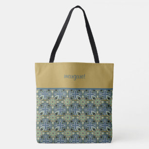 Tote Bag Motif marocain coloré Monogrammé