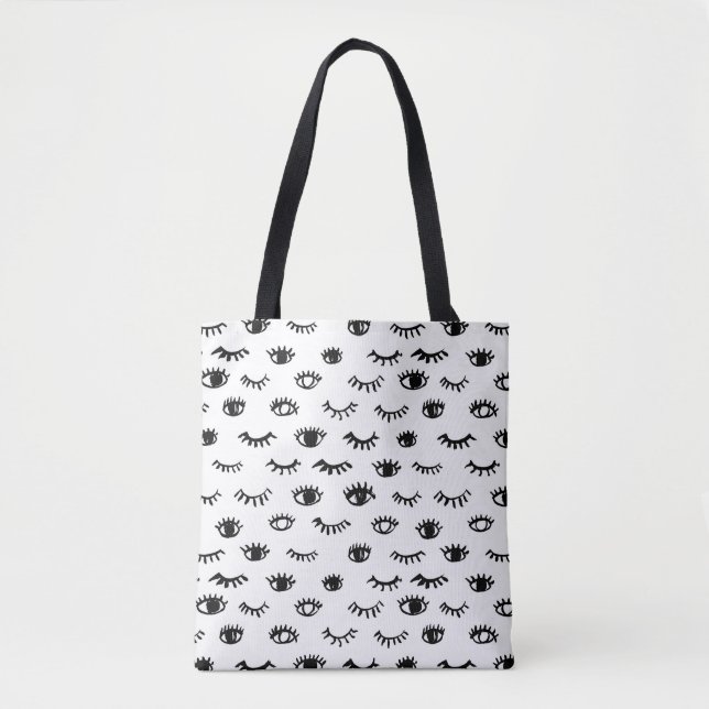Tote Bag Motif mignon de cil de griffonnage (Devant)