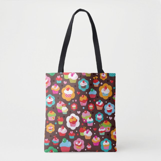Tote Bag Motif mignon de gâteau de tasse (Devant)