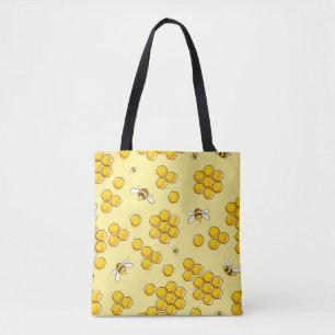 Tote Bag Motif mignon et transparent avec abeilles volantes