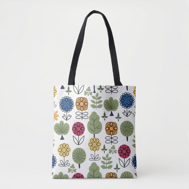 Tote Bag Motif mignon, nature en été, abstrait  (Devant)