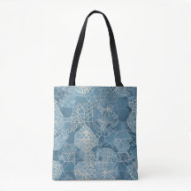 Motif moderne de batik bleu poussiéreux