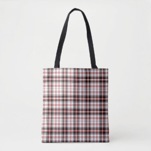 Tote Bag Motif moderne rouge et noir