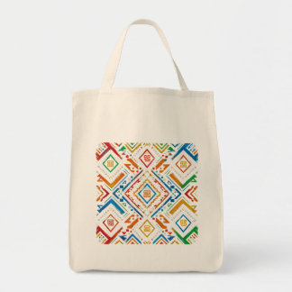Tote Bag Motif mosaïque géométrique africain vibrant