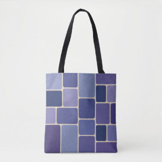 Tote Bag Motif mosaïque violet