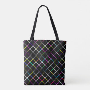 Tote Bag Motif multicouleur Carré