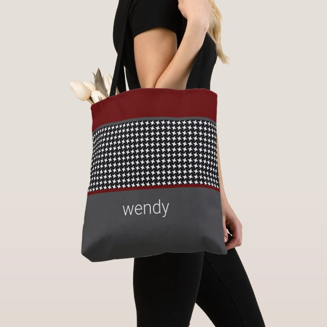 Tote Bag Motif noir avec Bourgogne (De près)