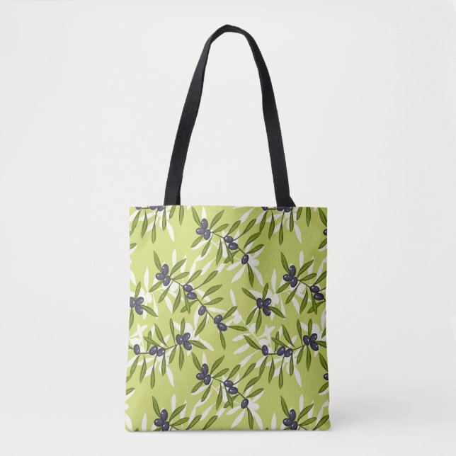 Tote Bag Motif olive (Devant)