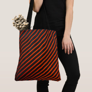 Tote Bag Motif orange noir