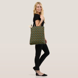 Tote Bag Motif ornemental boho or élégant en or
