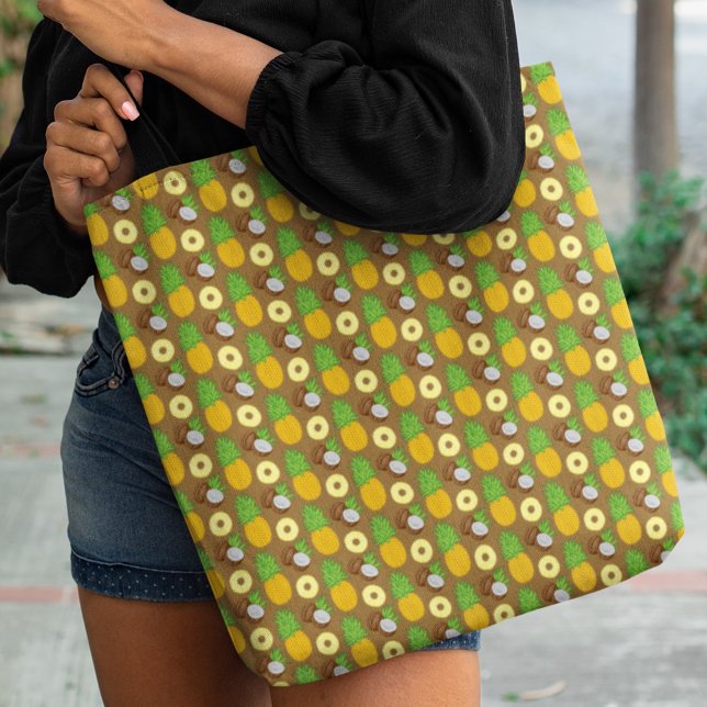Tote Bag motif "Pineapple Coconut Bliss" (Créateur téléchargé)