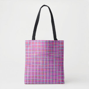 Tote Bag Motif plaid vintage sans soudure