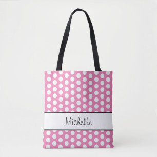 Tote Bag Motif Pois branchée Girly Pink