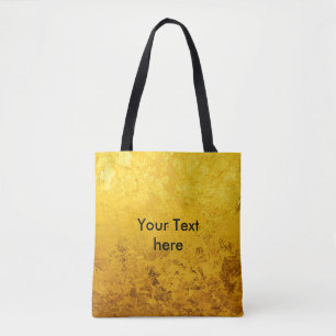 Tote Bag Motif PURE FEUILLE D'OR + votre texte / photo