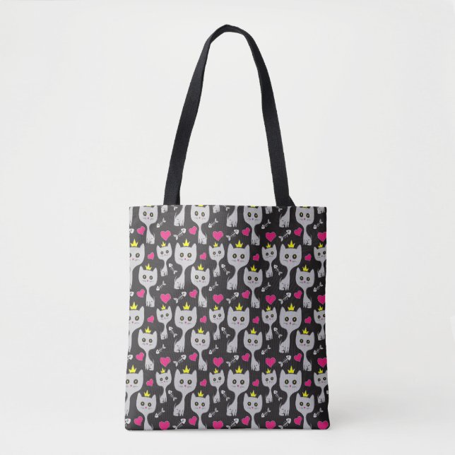 Tote Bag Motif Queen Cat (Devant)