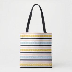 Tote Bag Motif rayé géométrique à la mode