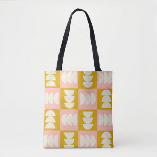 Tote Bag Motif rétro moderne et géométrique du milieu du si