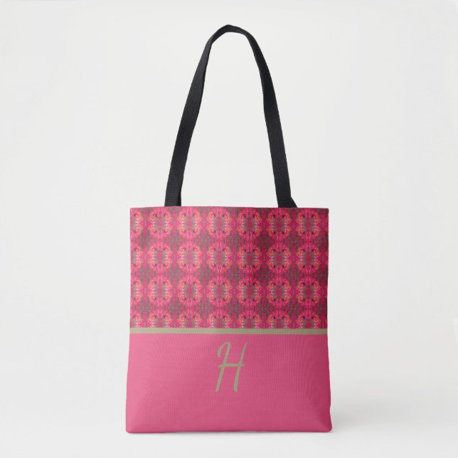Tote Bag Motif rose coloré (Devant)