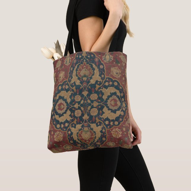 Tote Bag Motif rouge perse antique (De près)