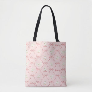 Tote Bag Motif Ruban Rose Hedwig