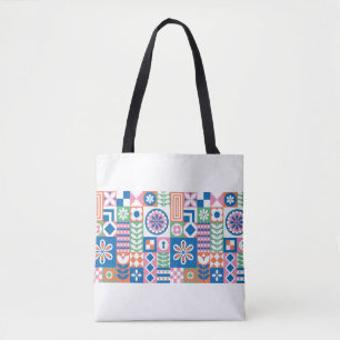 Tote Bag motif sans couture avec citrouilles, dessiné à l