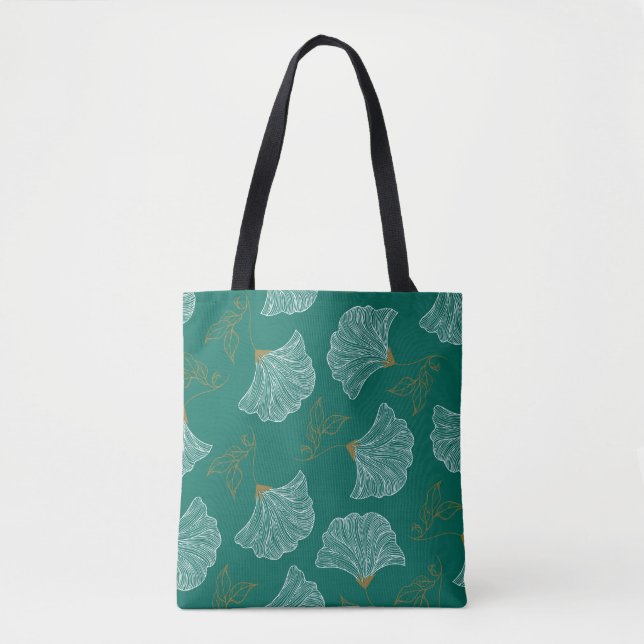 Tote Bag Motif sans couture avec fleurs décoratives (Devant)