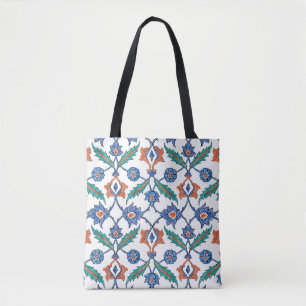 Tote Bag Motif sans couture avec ornement floral m'imitant