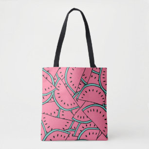 Tote Bag Motif sans couture avec pastèques dessinées à la m