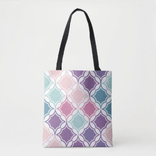 Tote Bag Motif sans couture de forme géométrique de couleur