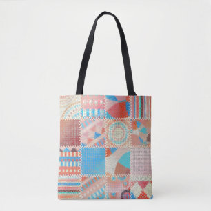 Tote Bag Motif sans couture. Imitation d'un motif de patchw