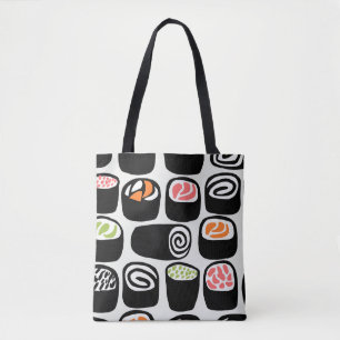 Tote Bag Motif sans couture peinte à la main avec nourritur