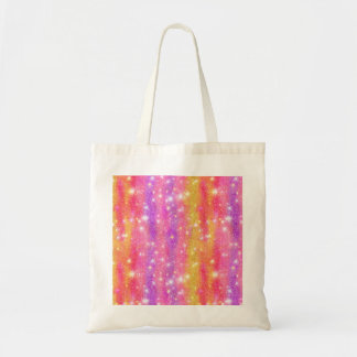 Tote Bag Motif scintillant de paillettes rose orange violet