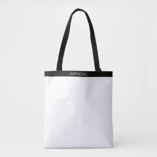 Tote Bag Motif spirale abstrait moderne en noir et blanc
