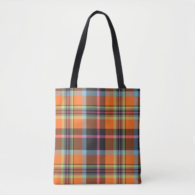 TOTE BAG MOTIF TARTAN 9 (Devant)