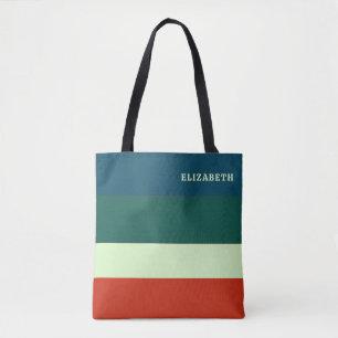 Tote Bag Motif tendance à rayures personnalisées