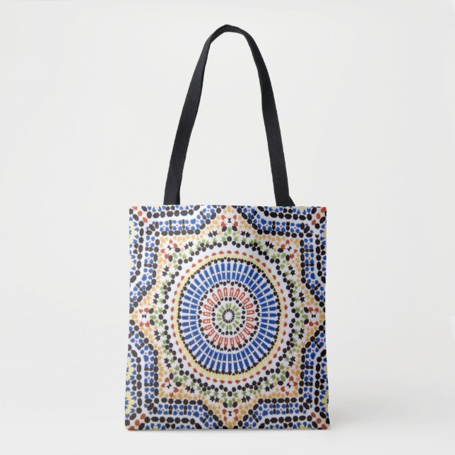 Tote Bag Motif traditionnel de tuile d'Azulejo de Portugais (Devant)
