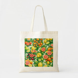 Tote Bag Motif tranche de citrus mélangé