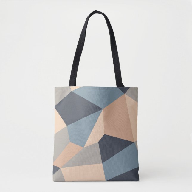 Tote Bag Motif transparent polygonal varié. multicolore (Devant)