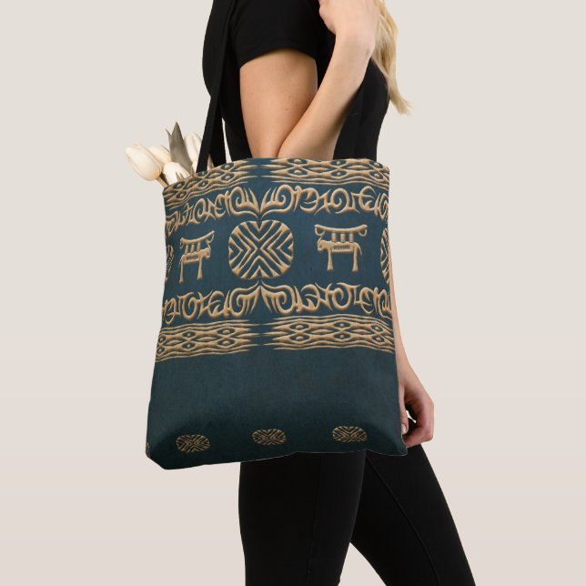 Tote Bag motif tribal africain ethnique (De près)