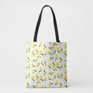 Tote Bag Motif Tulipe Jaune 