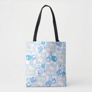 Tote Bag Motif vérifié d'ours de nounours