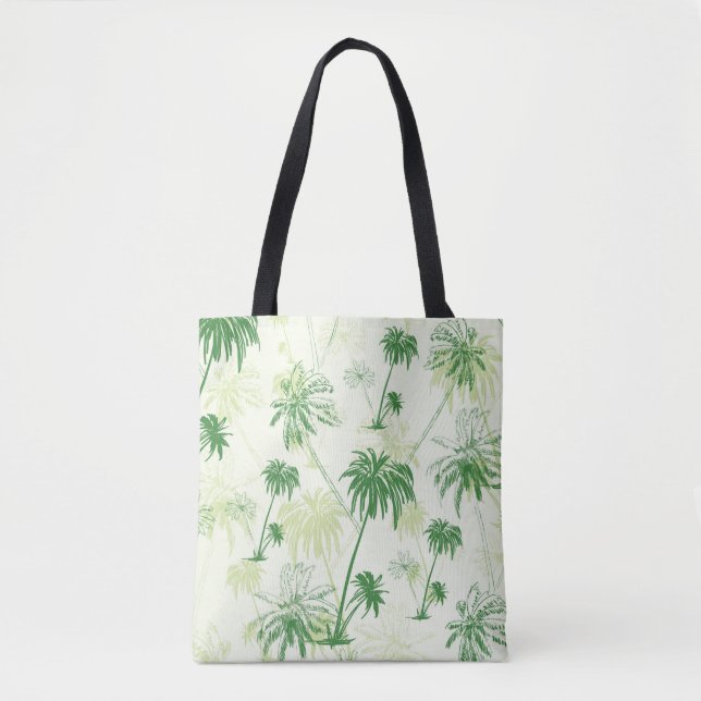 Tote Bag Motif vert de palmier (Devant)