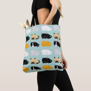 Tote Bag Motif Whimsical Cats