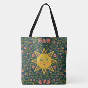 Tote Bag Motif Whimsine Sunshine & Vines Boho