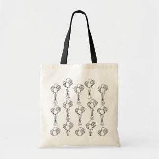 Tote Bag Motifs Ballons Blancs Et Noirs