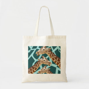 Tote Bag Motifs bleus turquoises d'animal sauvage