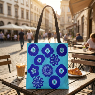Tote Bag Motifs élégants et mignons de l'œil bleu pour la c