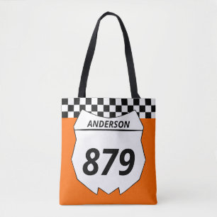 Tote Bag Motocross Custom Dirt Numéro de Vélo Plaque sur Or