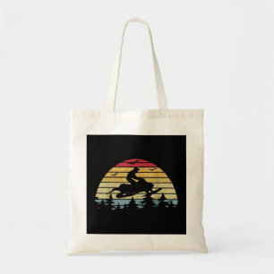 Tote Bag Motoneige Rétro Motoneige Montagne Motoneige