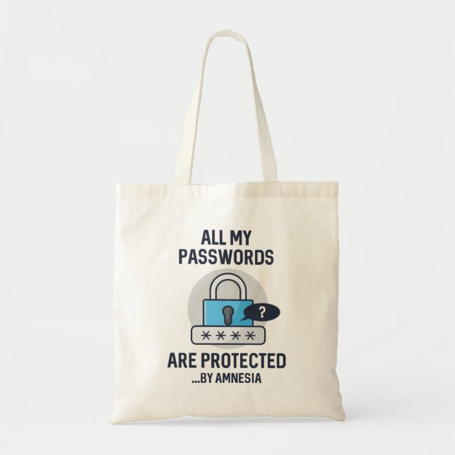 Tote Bag Mots de passe d'amnésie (Devant)